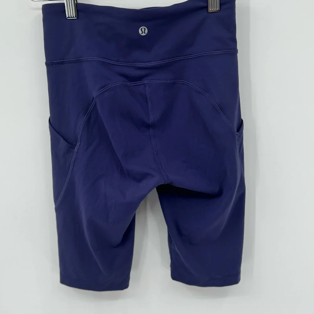 Lululemon Wunder Train High-Rise Short 8” Purplish Blue‎ Size 4 Everlux - Picture 4 of 8